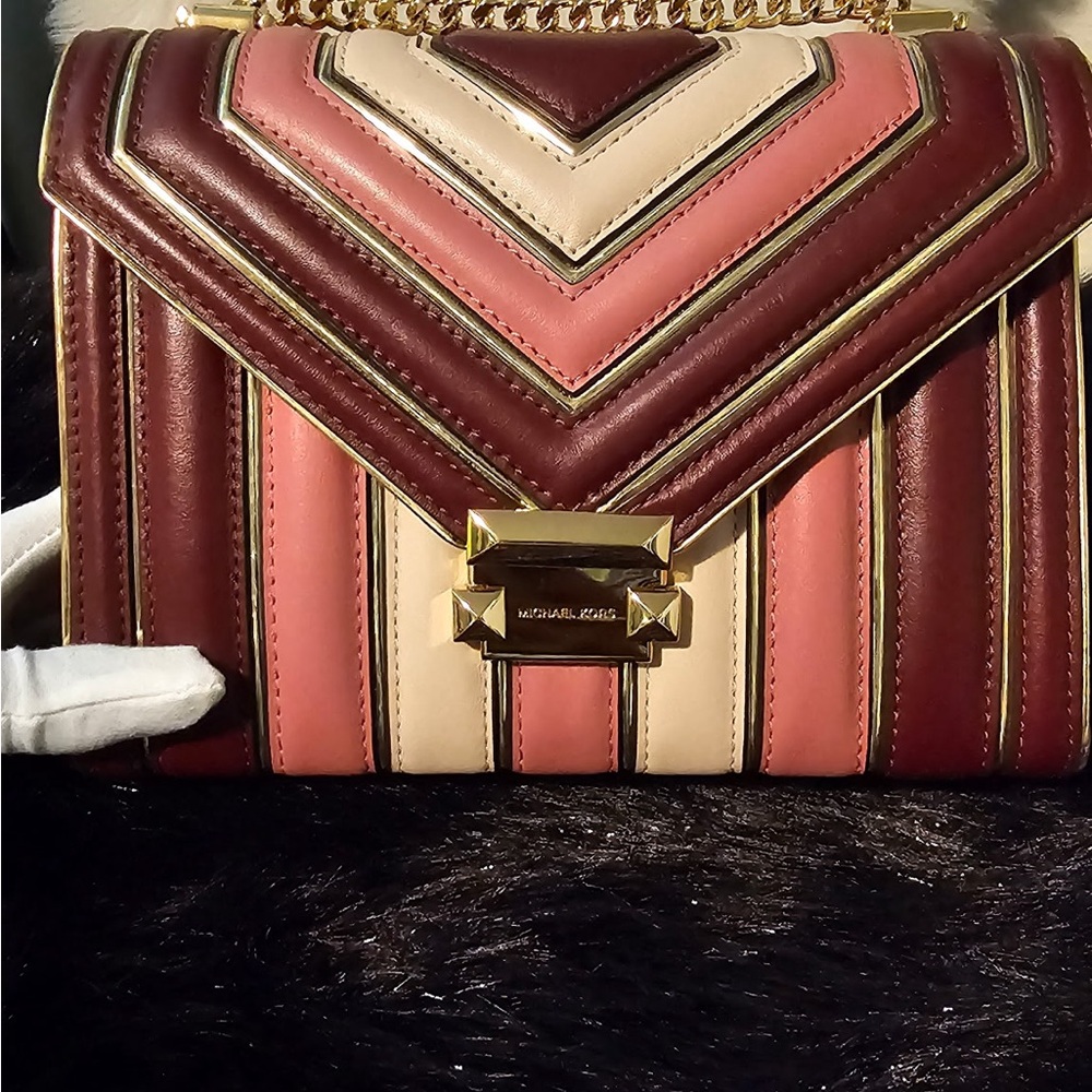 Michael Kors Multicolor Chevron Shoulder Bag